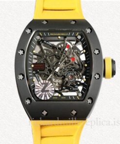 Richard Mille RM035 Mechanical Men Transparent Dial Watch Rubber Band