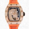 Richard Mille RM52-02 Men Mechanical Diamond Bezel Rubber Band Watch