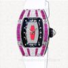 Richard Mille RM 07-01 Automatic Ladies Red With Diamonds Dial Rubber Band Watch