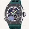 Richard Mille RM 62-01 Automatic Men Transparent Dial Rubber Band Carbon Fiber